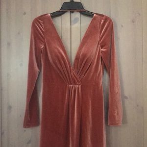 Jenny Yoo Ryland Velvet Maxi Dress in English Rose